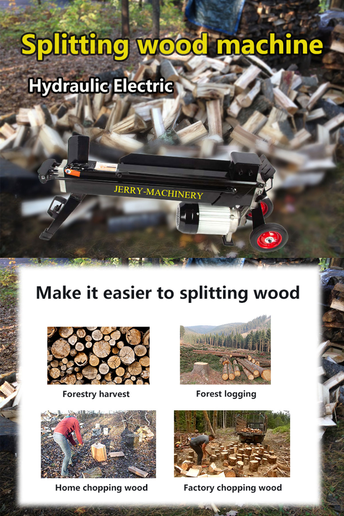 7.5T Electric Log Splitter